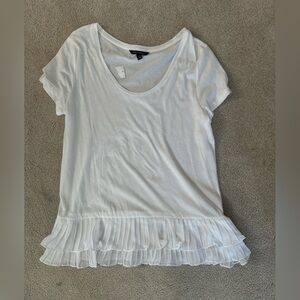 Banana Republic pleated short sleeve tiered top